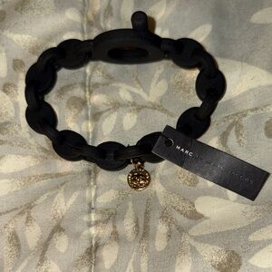 NWT Marc byMarc Jacobs Black Bracelet with Gold Medallion
